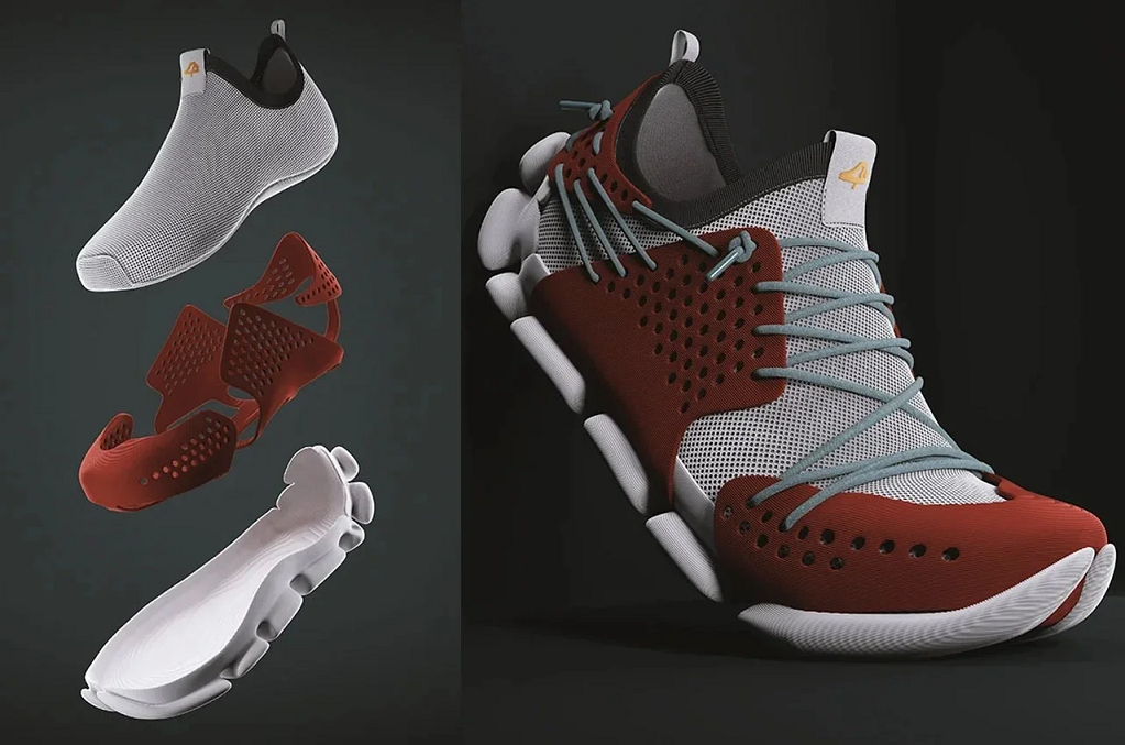 Italian designer Michele Di Carlo has developed “growing sneakers”