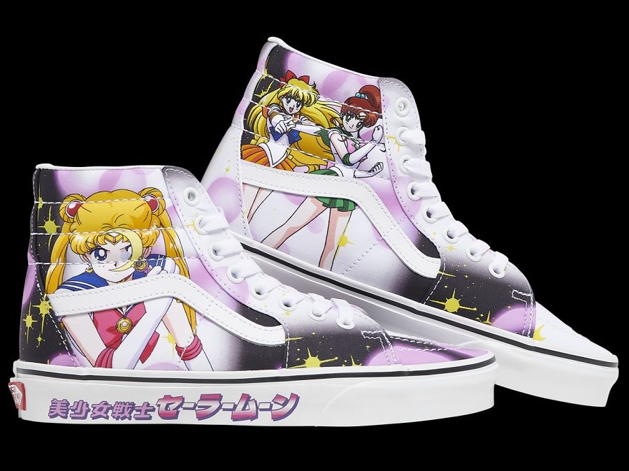 Vans has released a collection of sneakers with the characters of the Japanese animated series Sailor Moon
