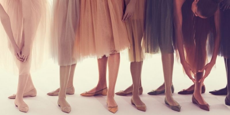 Christian Louboutin created ballet shoes for all leather colors