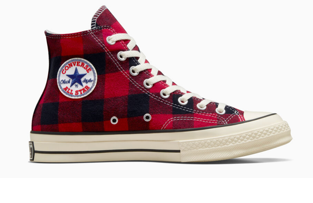 Converse collaborates with Beyond Retro on flannel sneakers