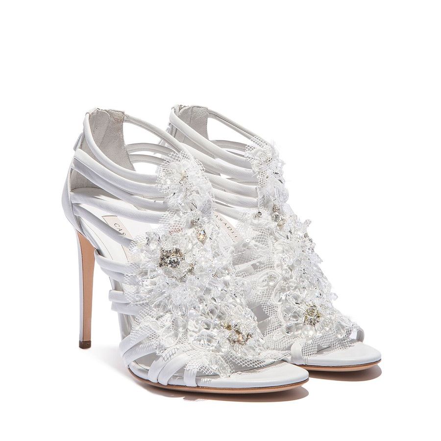 Cesare Casadei created a unique pair of sandals for his daughter's wedding