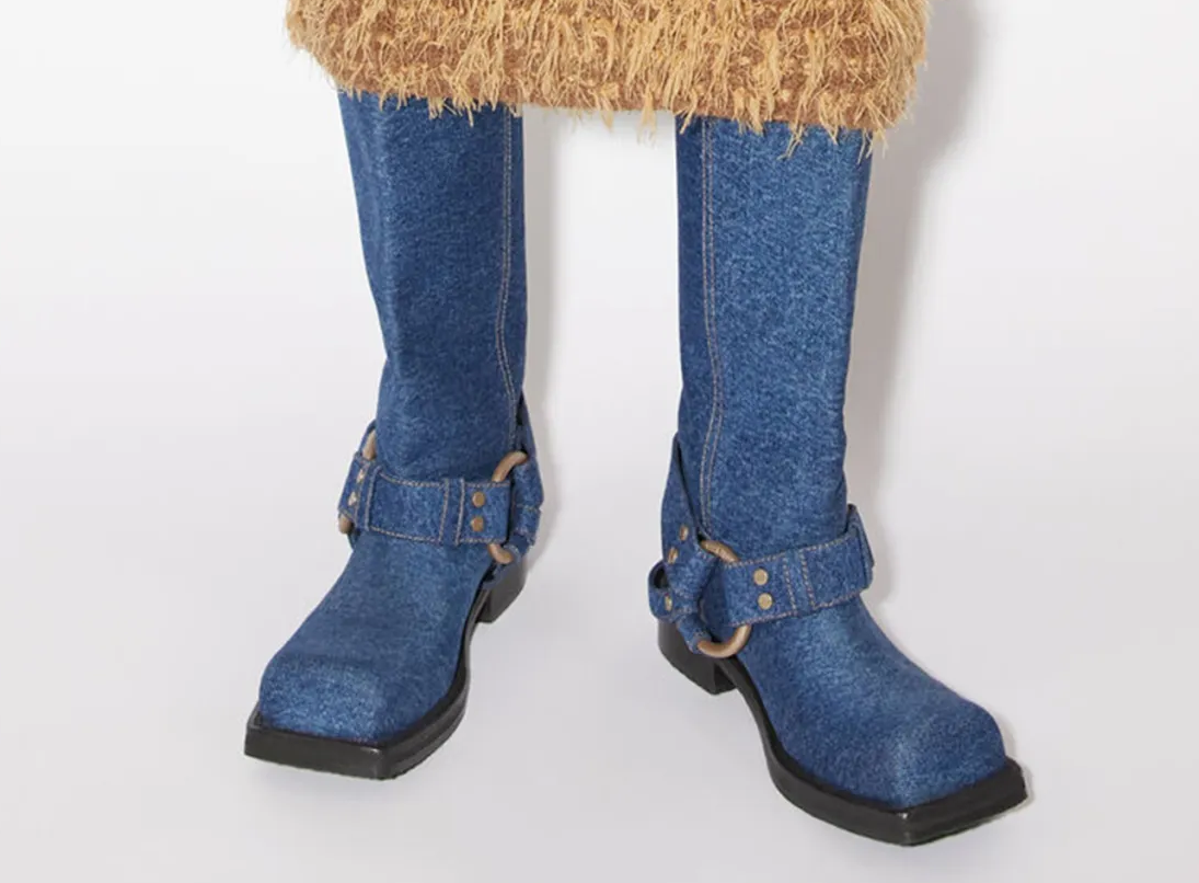 Acne Studios introduced a pair of denim biker boots