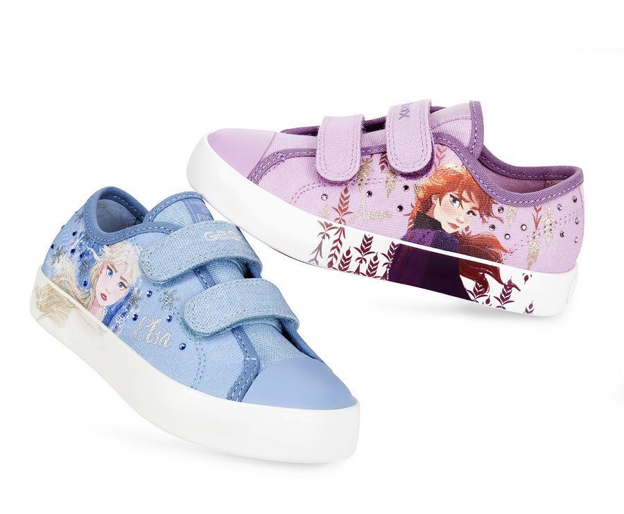 Geox hat eine Kollektion von Kinderschuhen mit den Symbolen des Disney-Cartoons FROZEN II herausgebracht