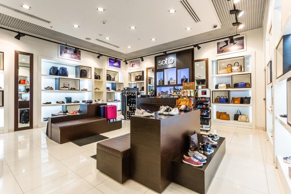 Pandemic-influenced visual merchandising transformation for shoe and accessories store
