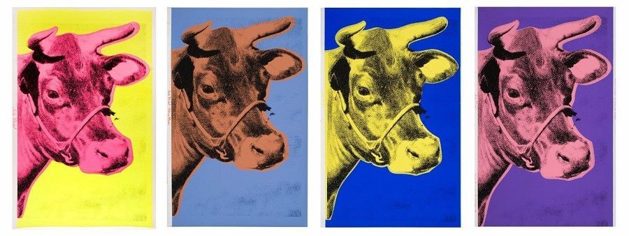 Painting "Cows" by Andy Warhol