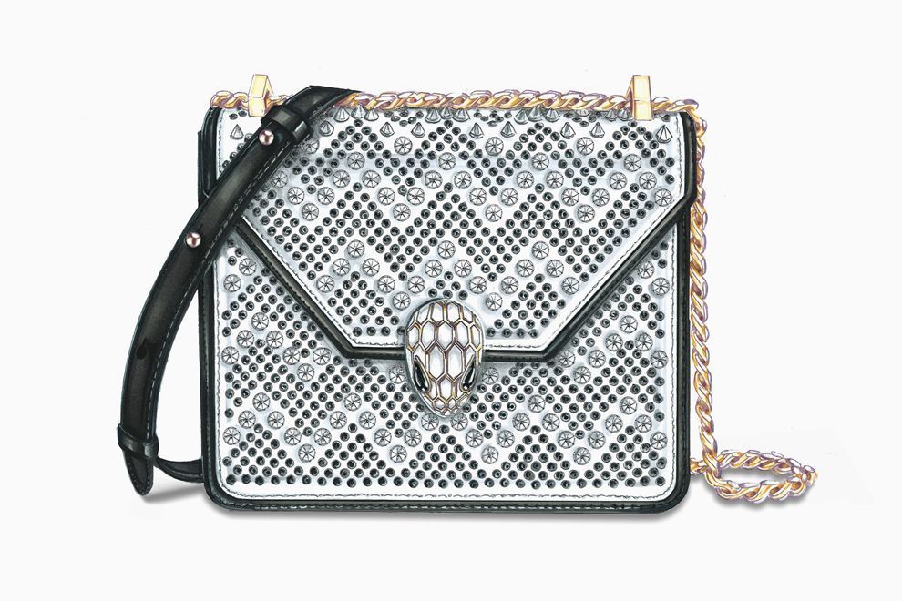 Nicholas Kirkwood changes his look at Bvlgari bags