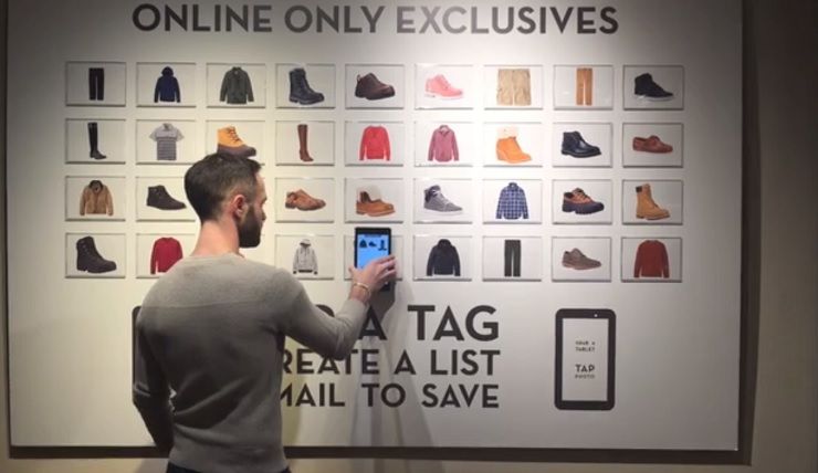 Timberland has equipped a new store tablets