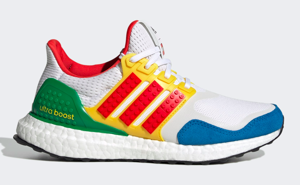 Adidas x Lego has released a new collection of Ultraboost DNA sneakers for adults and kids