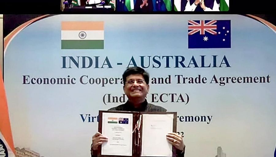 Indien und Australien unterzeichnen bilaterales Freihandelsabkommen