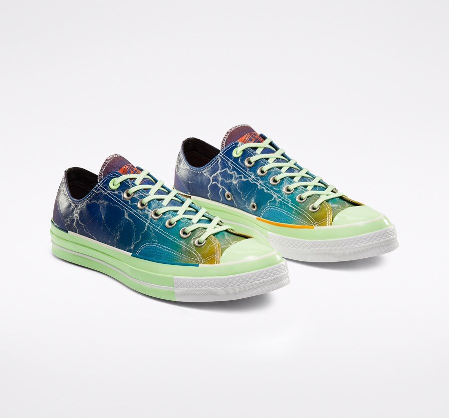 Converse x Pigalle collaboration features - neon and lightning strikes