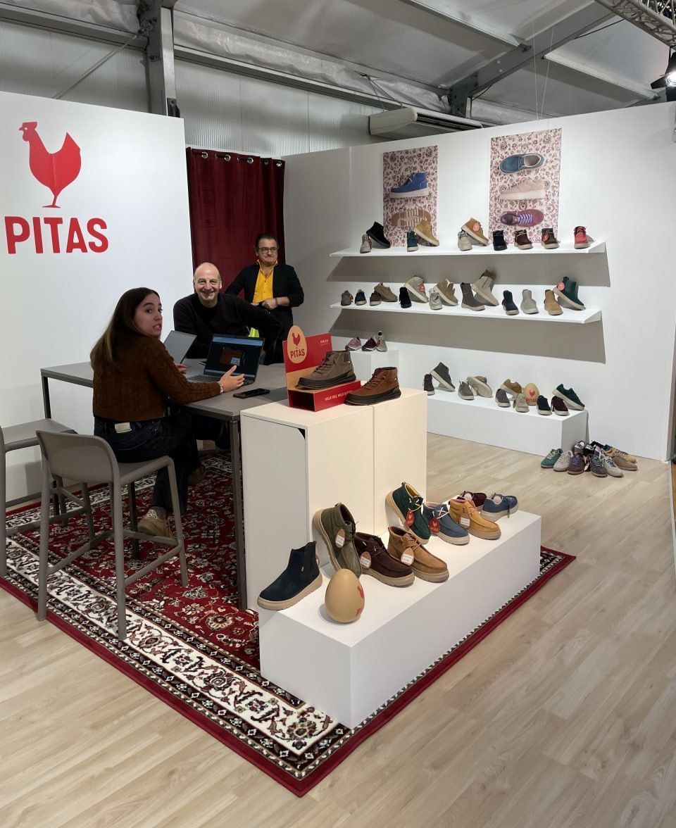 Pitas en la exposición internacional Pitti Uomo en Florencia