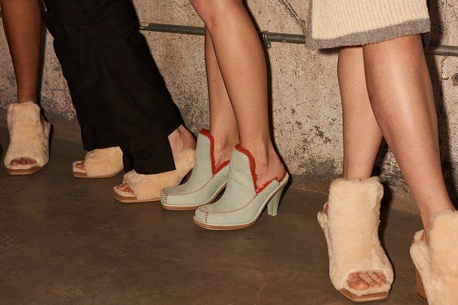 Sheepleather sandals - the result of the collaboration of UGG and Eckhaus Latta