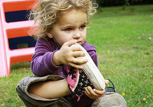 Shopping per bambini in modalità risparmio