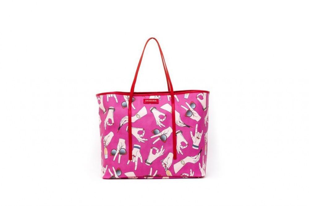 Trussardi bags and accessories in pop art style