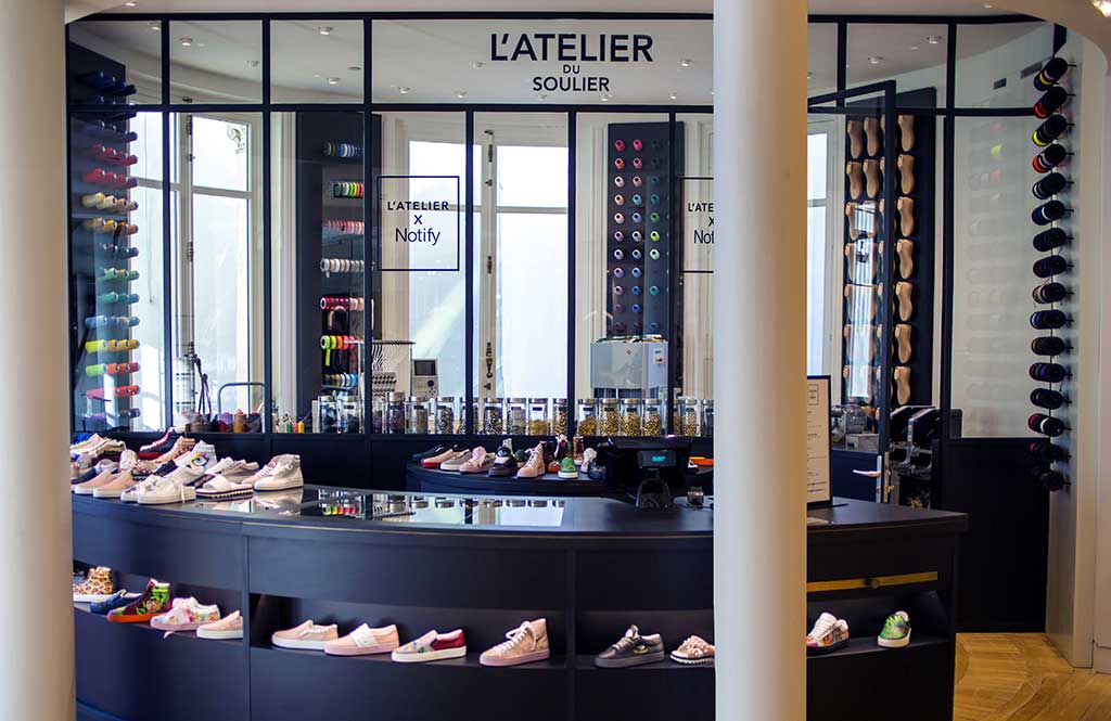 Le Bon Marché offered customers a service to create an individual pair of shoes