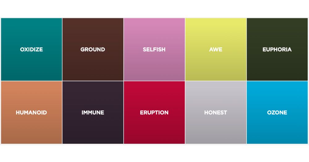 10 main colors of the season 2020