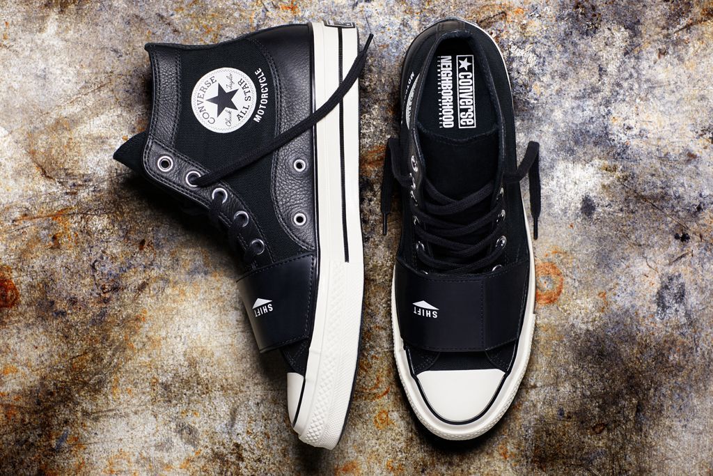 Converse and Neighborhood create motorcycle sneakers