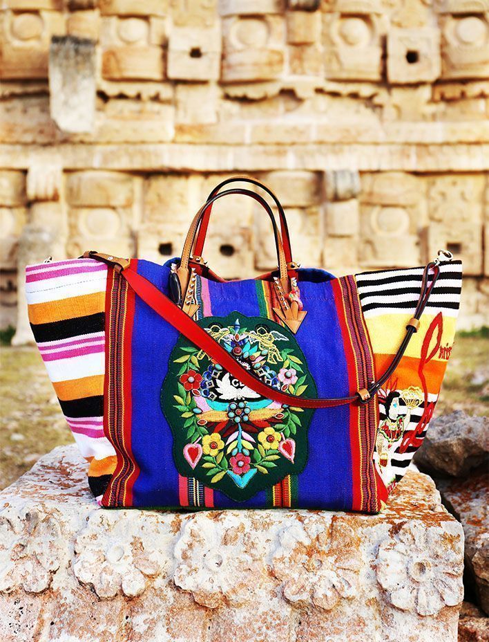 Christian Louboutin created a bag based on Mayan culture