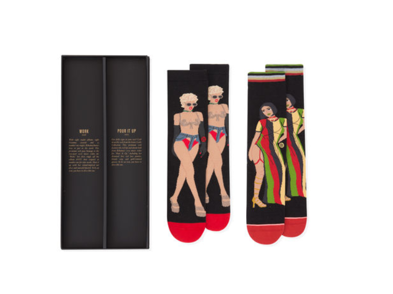 Rihanna released a collection of socks in collaboration with the brand Stance