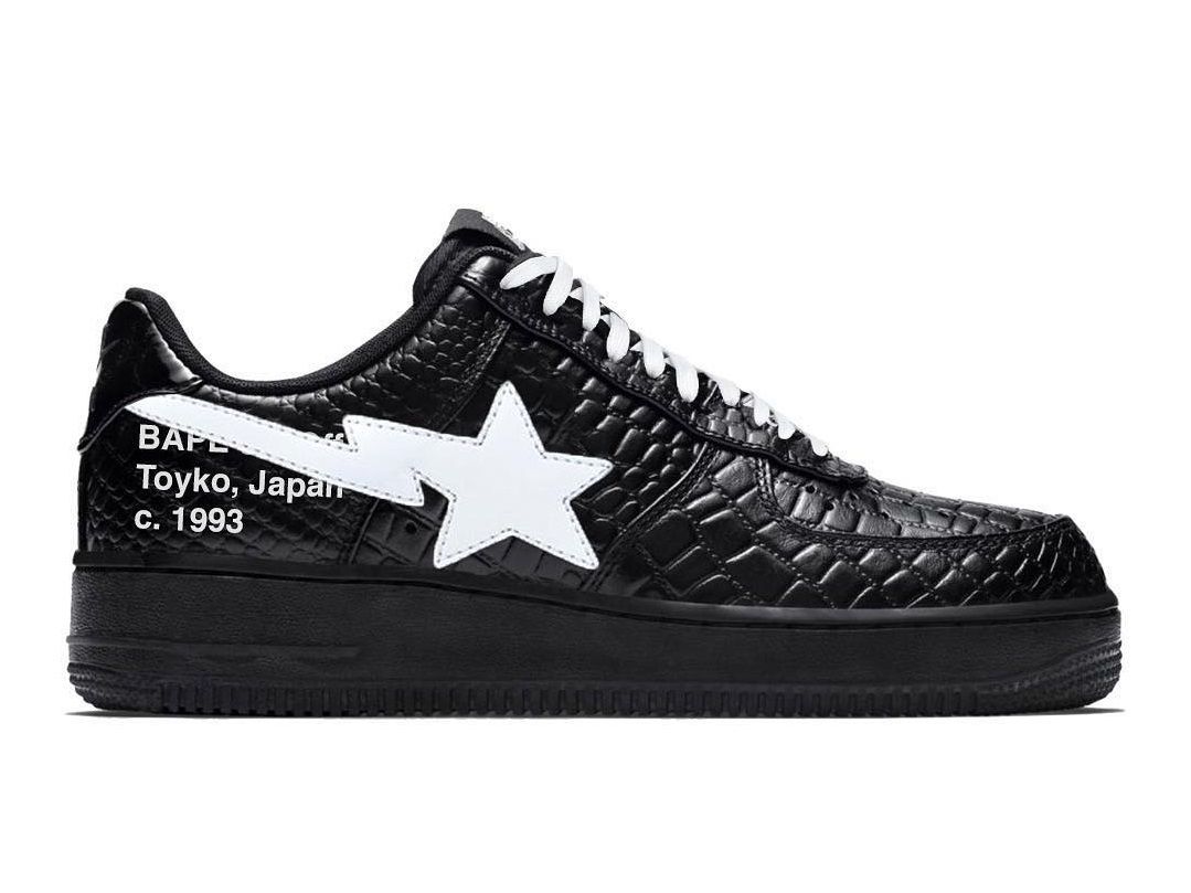 Off White x A Bathing Ape sneakers hit the latest Louis Vuitton show