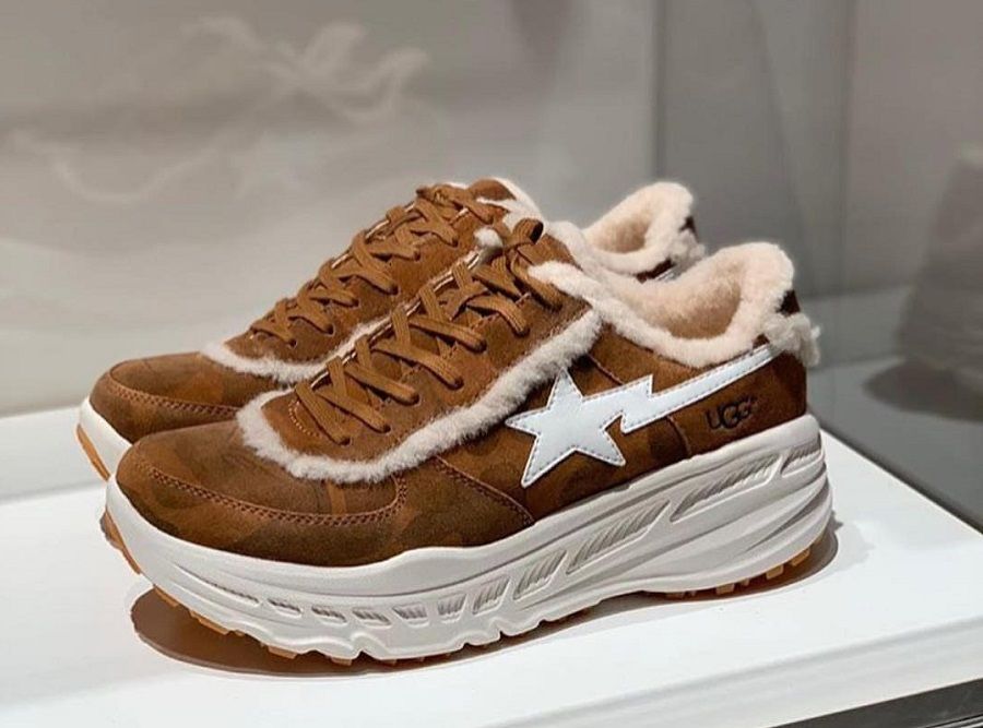 Suede and sheepleather sneakers - new at the UGG x BAPE collaboration