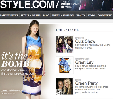 Style.com wird in einen Online-Shop umgewandelt