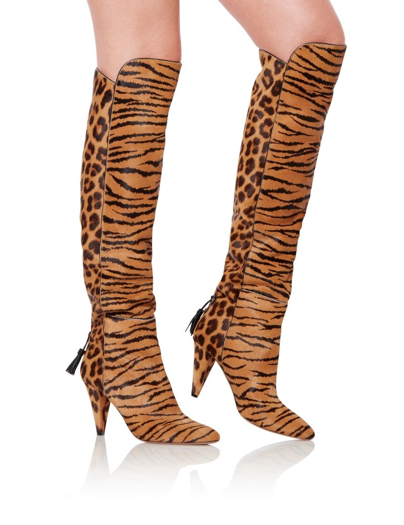 aquazzura leopard boots