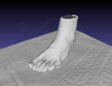 3D-scanner for determining the size of shoes created