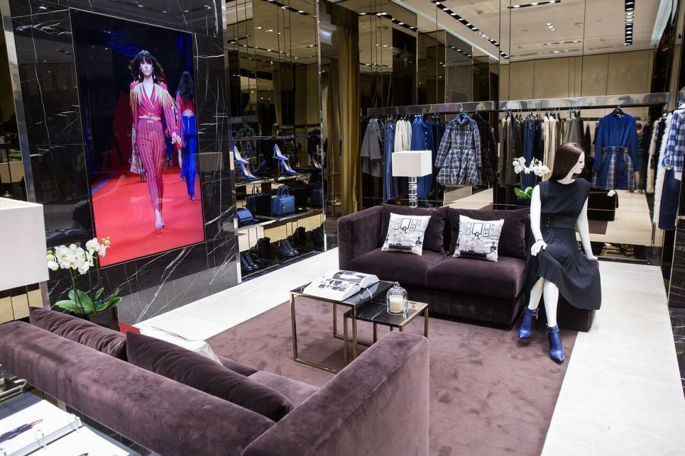 The luxury brand of clothes and shoes Elisabetta Franchi has a flagship boutique in Moscow