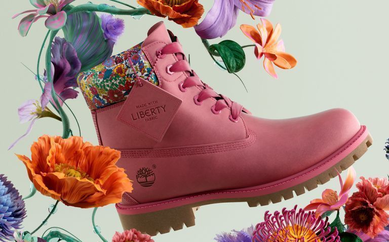 timberland boots with flowers