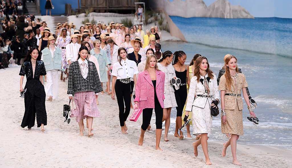 Chanel created the beach at the Paris Grand Palais