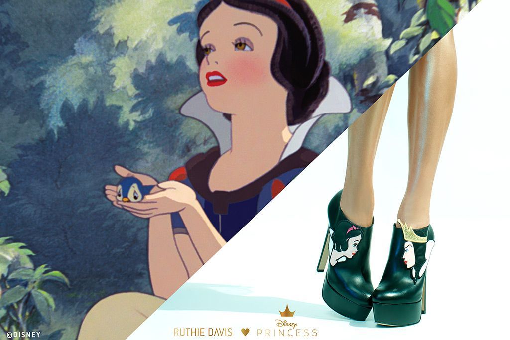 The new Ruthie Davis collection is based on the cartoon Snow White and the Seven Dwarfs.