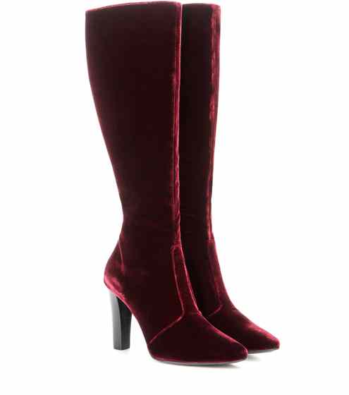 Saint Laurent Velvet Boots