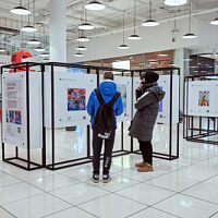 The first exhibition of paintings on the fight against postcoid syndrome has opened in the Aviapark shopping center