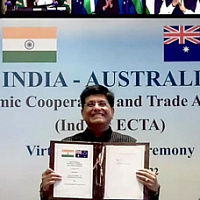 Indien und Australien unterzeichnen bilaterales Freihandelsabkommen