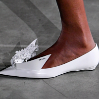 Prada returns attention to pumps with flat soles