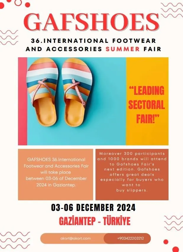 36th International Footwear and Accessories Fair Gafshoes to be held in Gaziantep in December