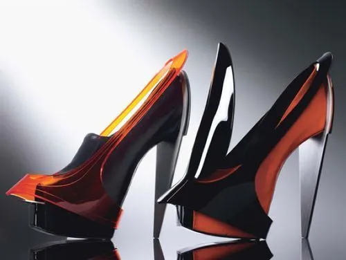 Designer Shaw Har Lee introduced a collection of architectural shoes