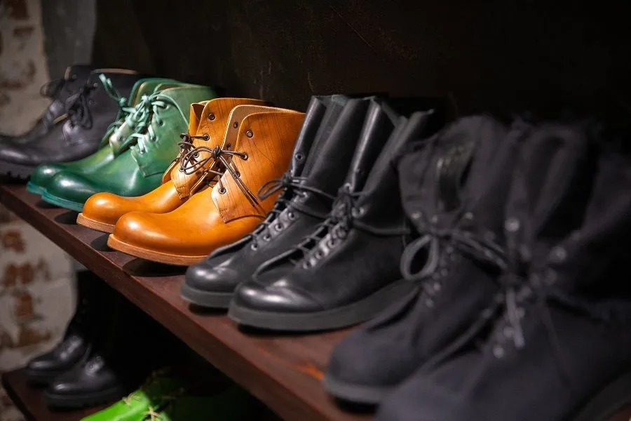 Footwear from NotMySize collaboration and designer Kim Malygin presented at NMS store