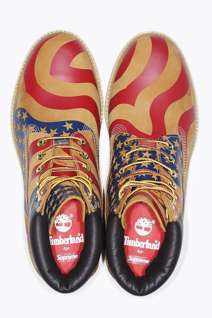 Supreme создал новый дизайн шестидюймовым Timberland