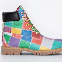 Ботинки Timberland  выходят с верхом в стилистике пэчворк!